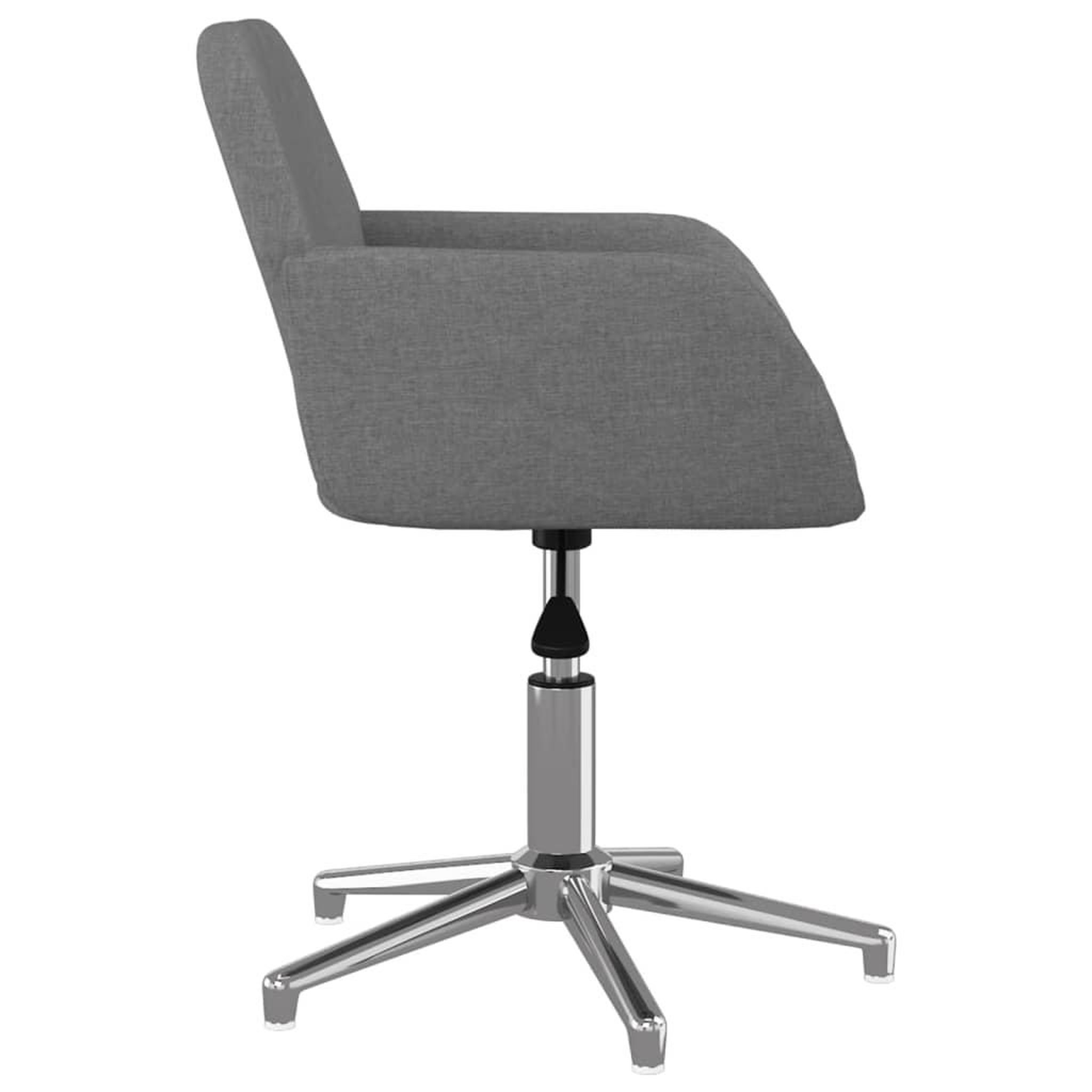 Voir la diapositive 4 : VIDAXL Chaise pivotante de bureau Gris clair Tissu