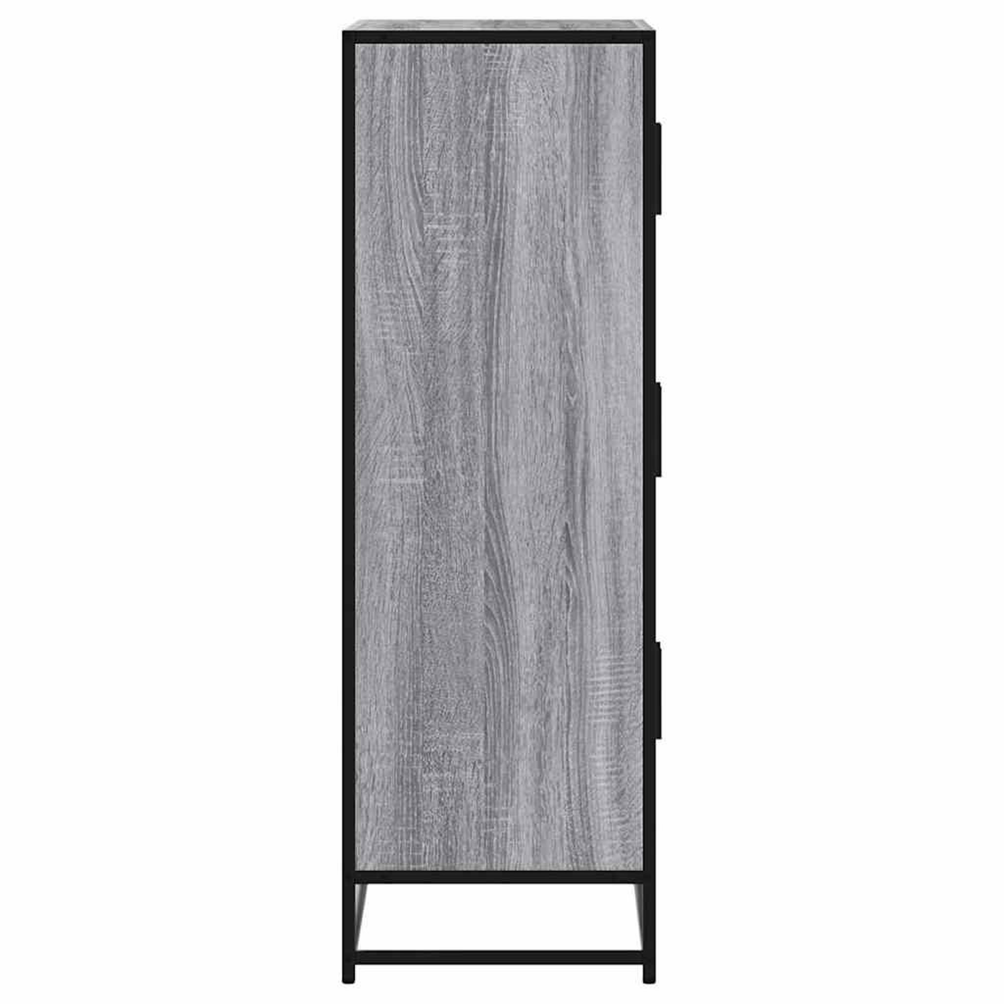 Voir la diapositive 5 : VIDAXL Buffet haut sonoma gris 68x35x106,5 cm bois ingenierie et metal