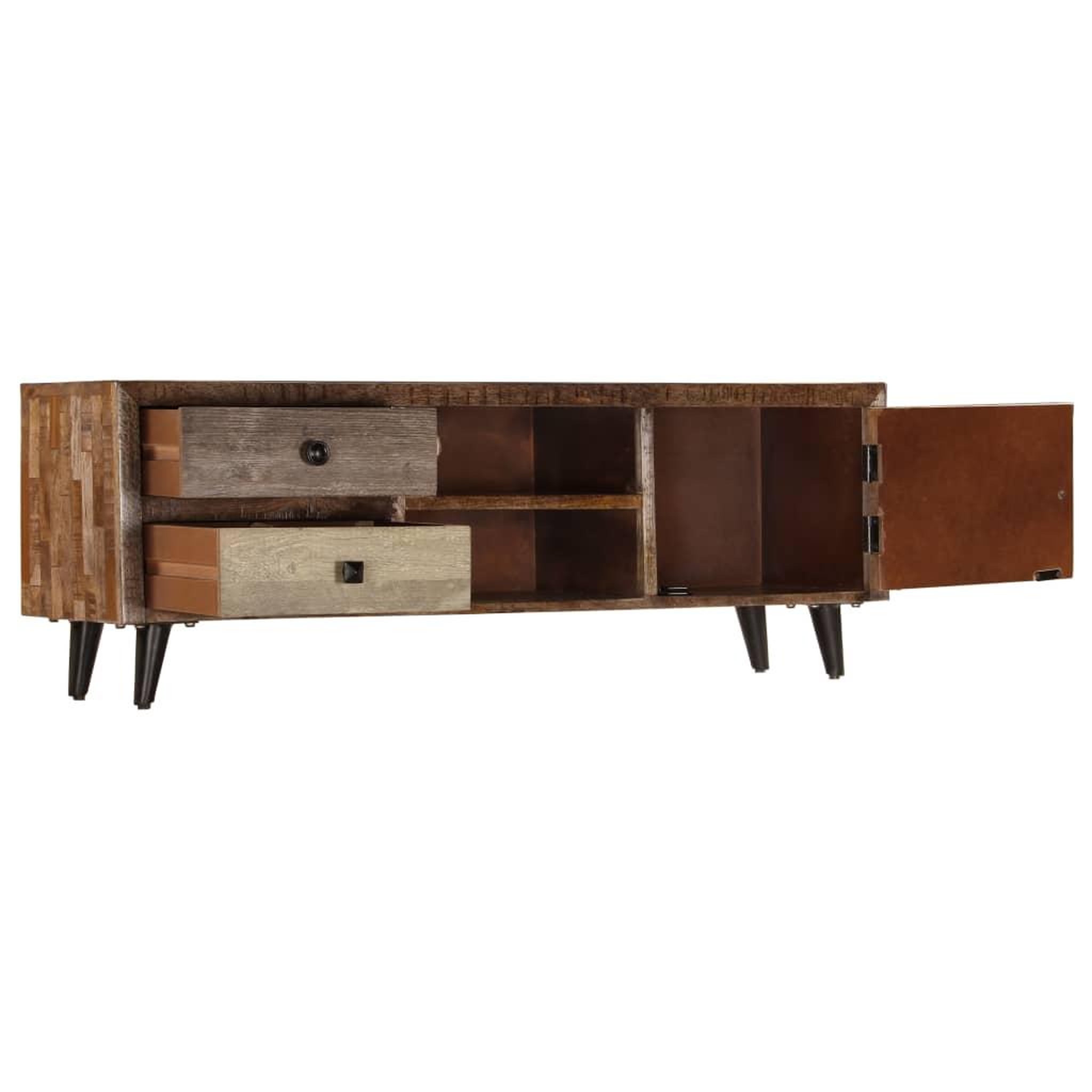 Voir la diapositive 4 : VIDAXL Meuble tv 118x30x40 cm bois de manguier massif