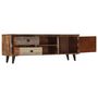 Voir la diapositive 4 : VIDAXL Meuble TV 118x30x40 cm Bois de manguier massif