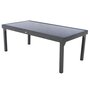 Voir la diapositive 3 : HESPERIDE Table extensible rectangulaire en verre Piazza 8/12 places Gris anthracite - Hespéride