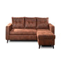 Voir la diapositive 1 : BEST MOBILIER Nordic - canapé d'angle réversible - 4 places - convertible - industriel vintage
