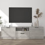 Voir la diapositive 1 : VIDAXL Meuble TV gris beton 140x35x40 cm bois d'ingenierie