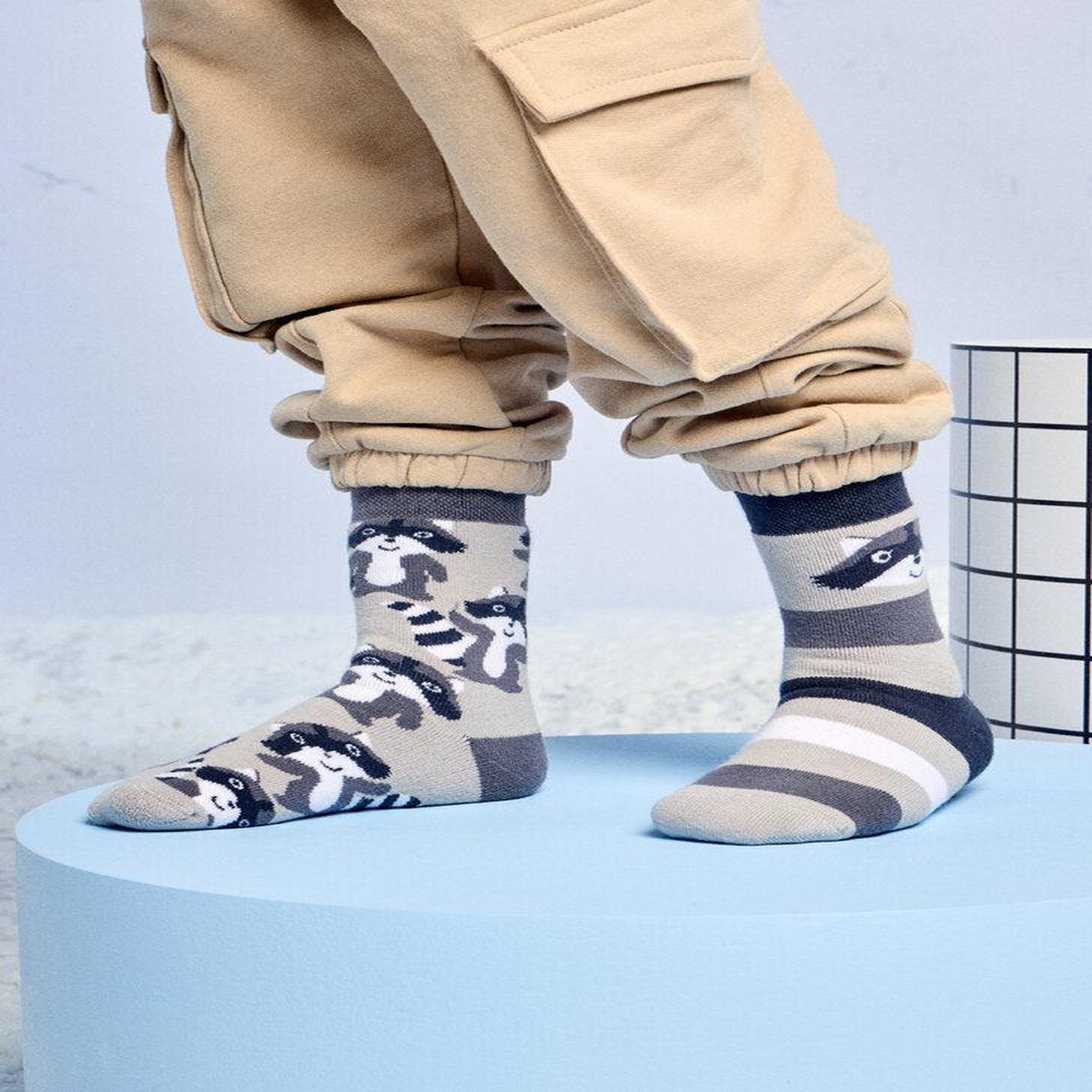 Voir la diapositive 2 : DEDOLES Chaussettes chaudes enfants raton laveur heureux