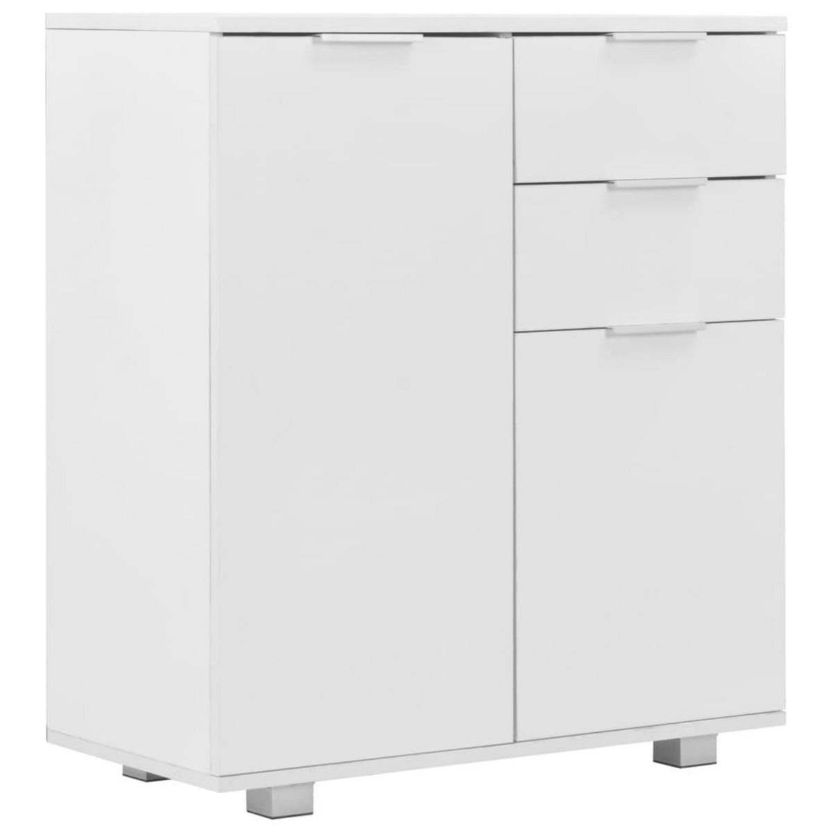 VIDAXL Buffet Blanc brillant 71 x 35 x 80 cm Bois d'ingenierie
