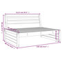Voir la diapositive 6 : VIDAXL Canape central de jardin gris 120x80 cm bois de pin massif