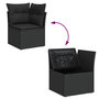 Voir la diapositive 4 : VIDAXL Salon de jardin 6 pcs avec coussins noir resine tressee