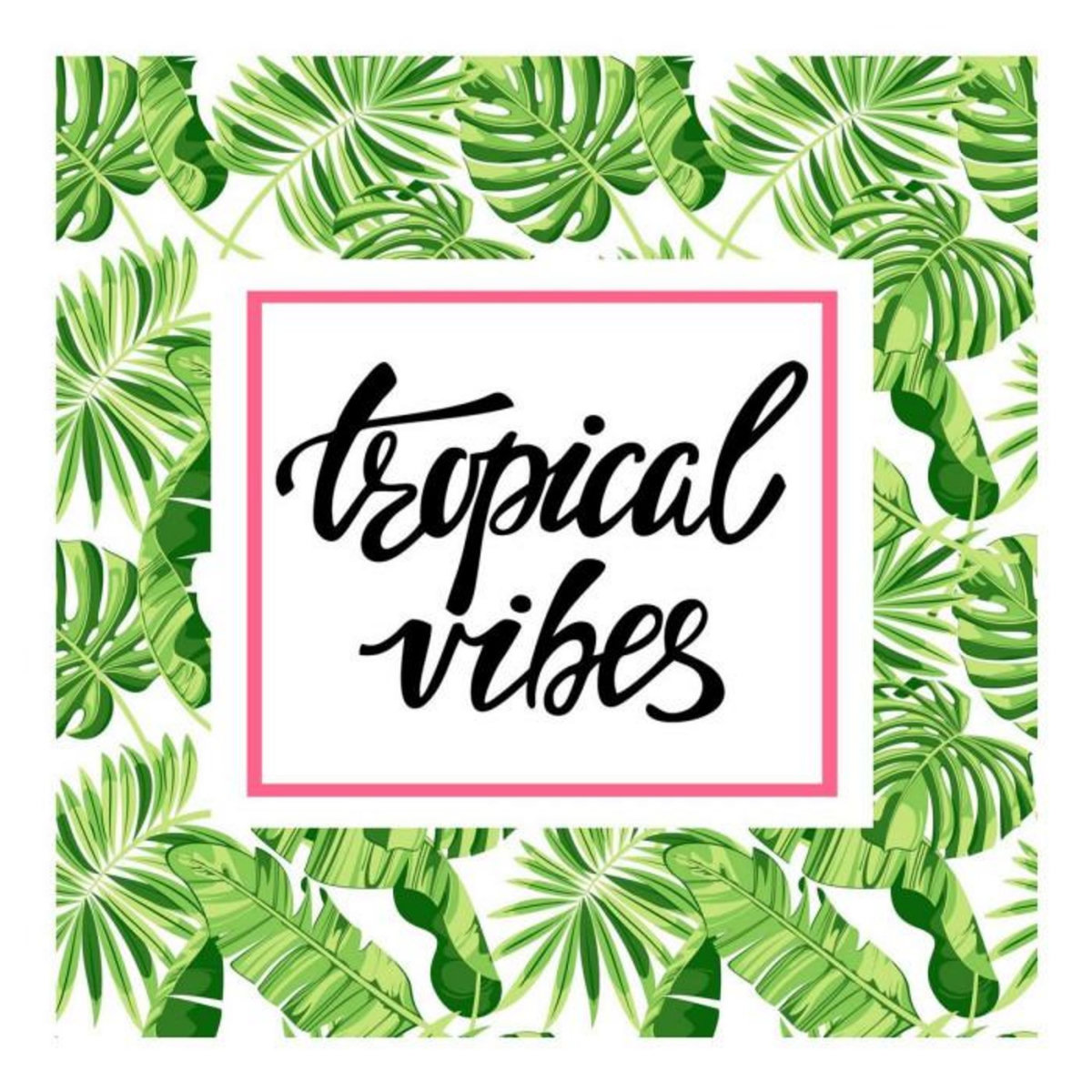 Paris Prix Lot de 20 Serviettes en Papier  Tropical Vibes  33x33cm Vert