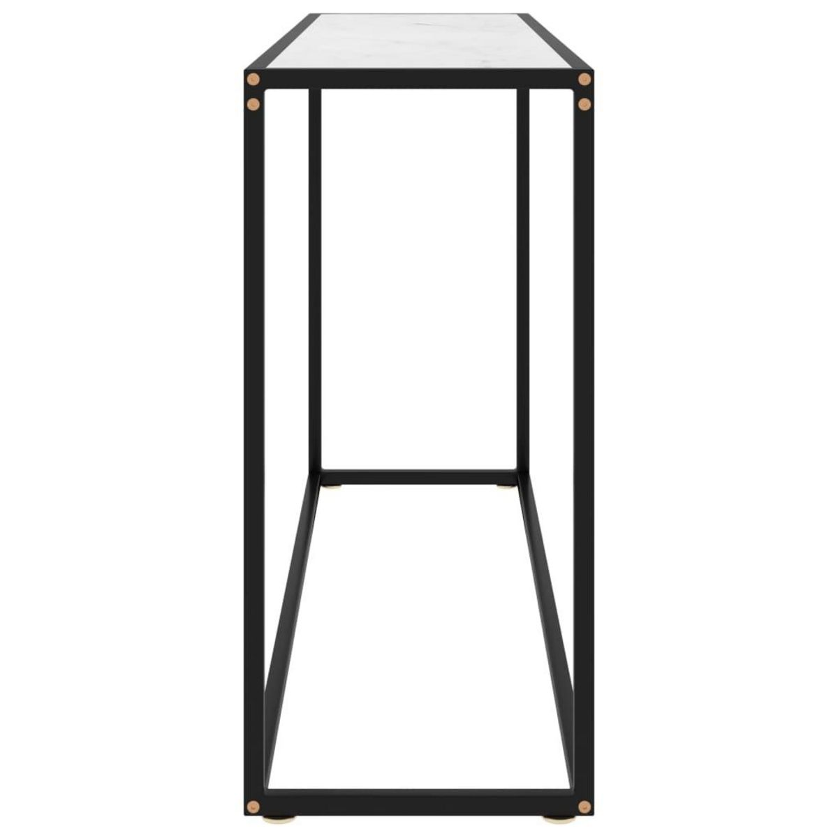 VIDAXL Table console Blanc 120x35x75 cm Verre trempe