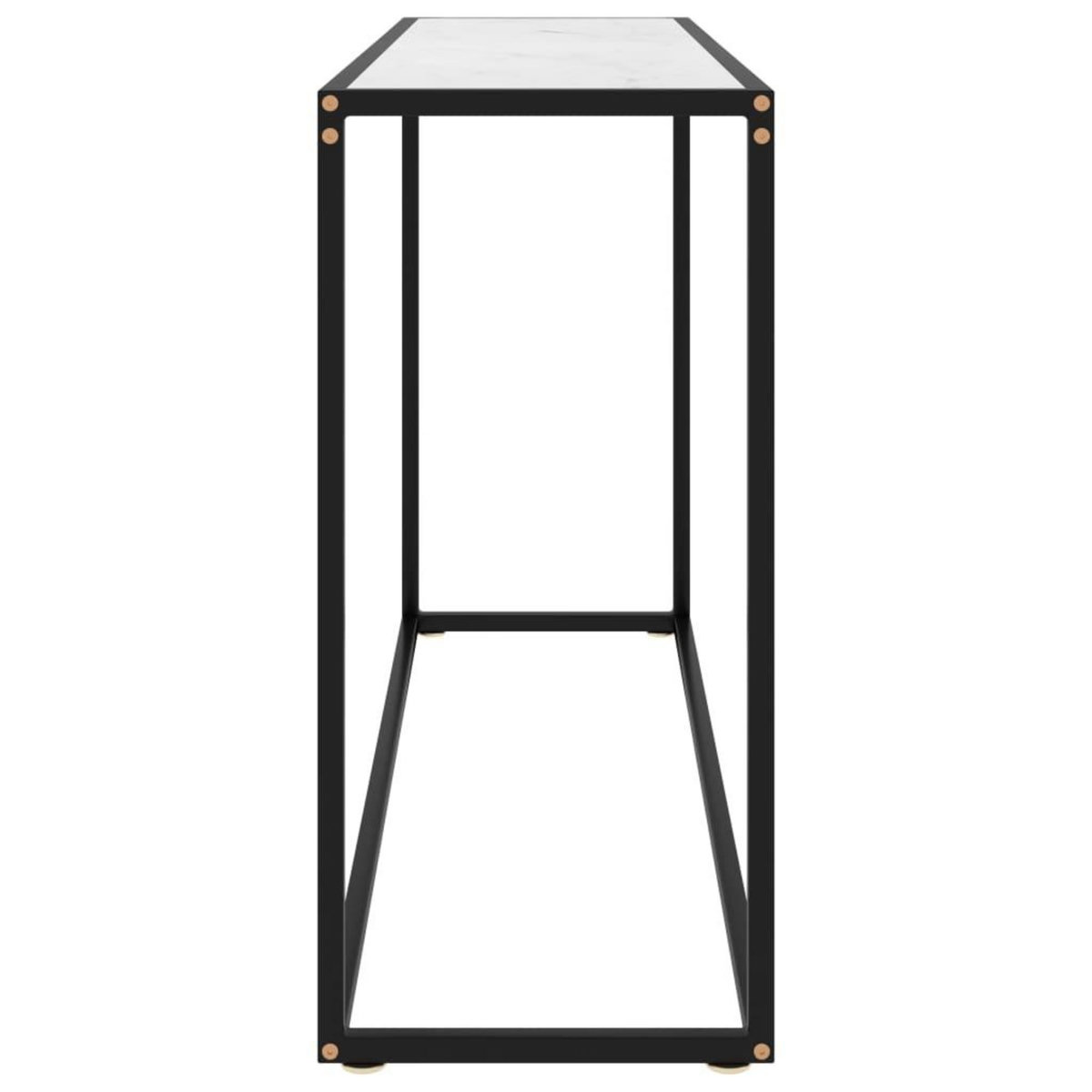 VIDAXL Table console Blanc 120x35x75 cm Verre trempe