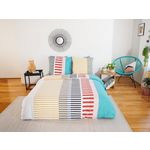 Home collection Parure housse de couette 3pcs 240x220 polycoton 51 fils - chris