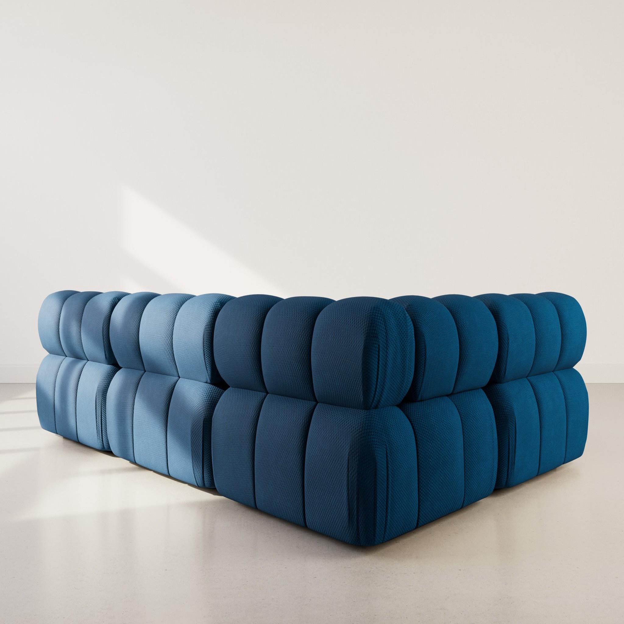 Voir la diapositive 5 : LISA DESIGN Ruby - canapé modulable d'angle gauche 5 places en velours texturé
