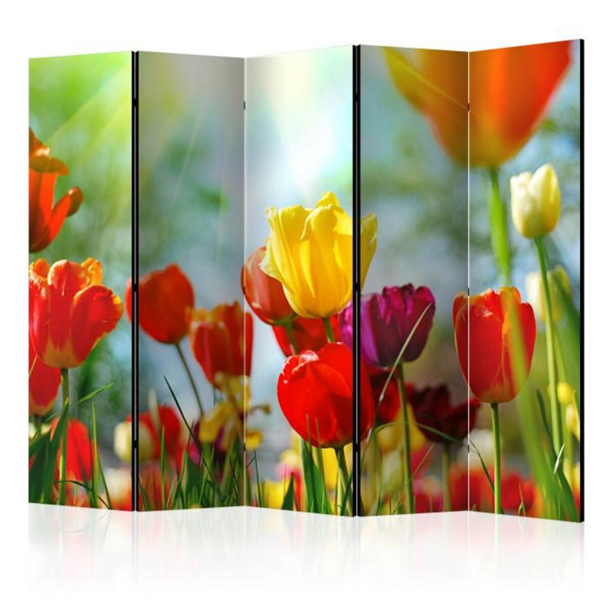Paris Prix Paravent 5 Volets  Spring Tulips  172x225cm