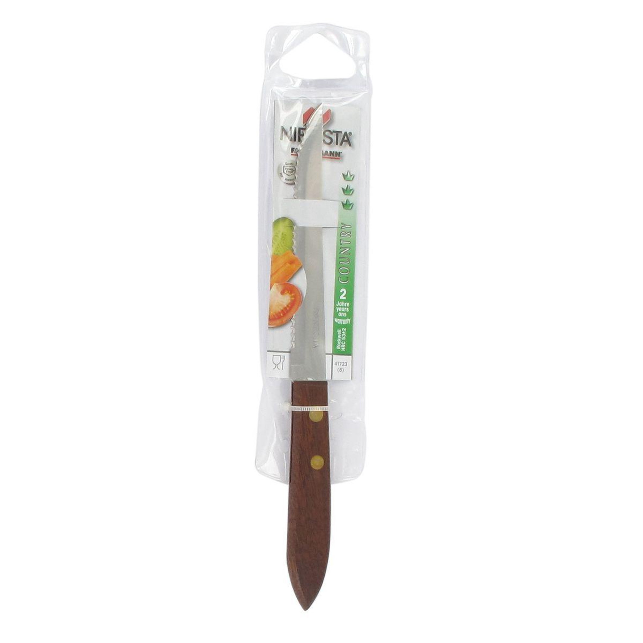 Voir la diapositive 5 : NIROSTA Petit couteau de cuisine avec manche en bois 21 cm Nirosta