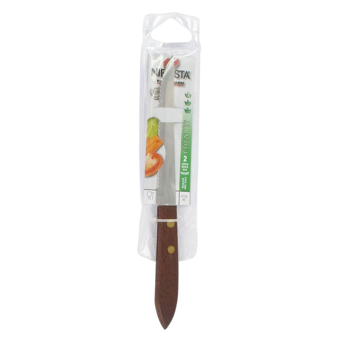 NIROSTA Petit couteau de cuisine avec manche en bois 21 cm Nirosta