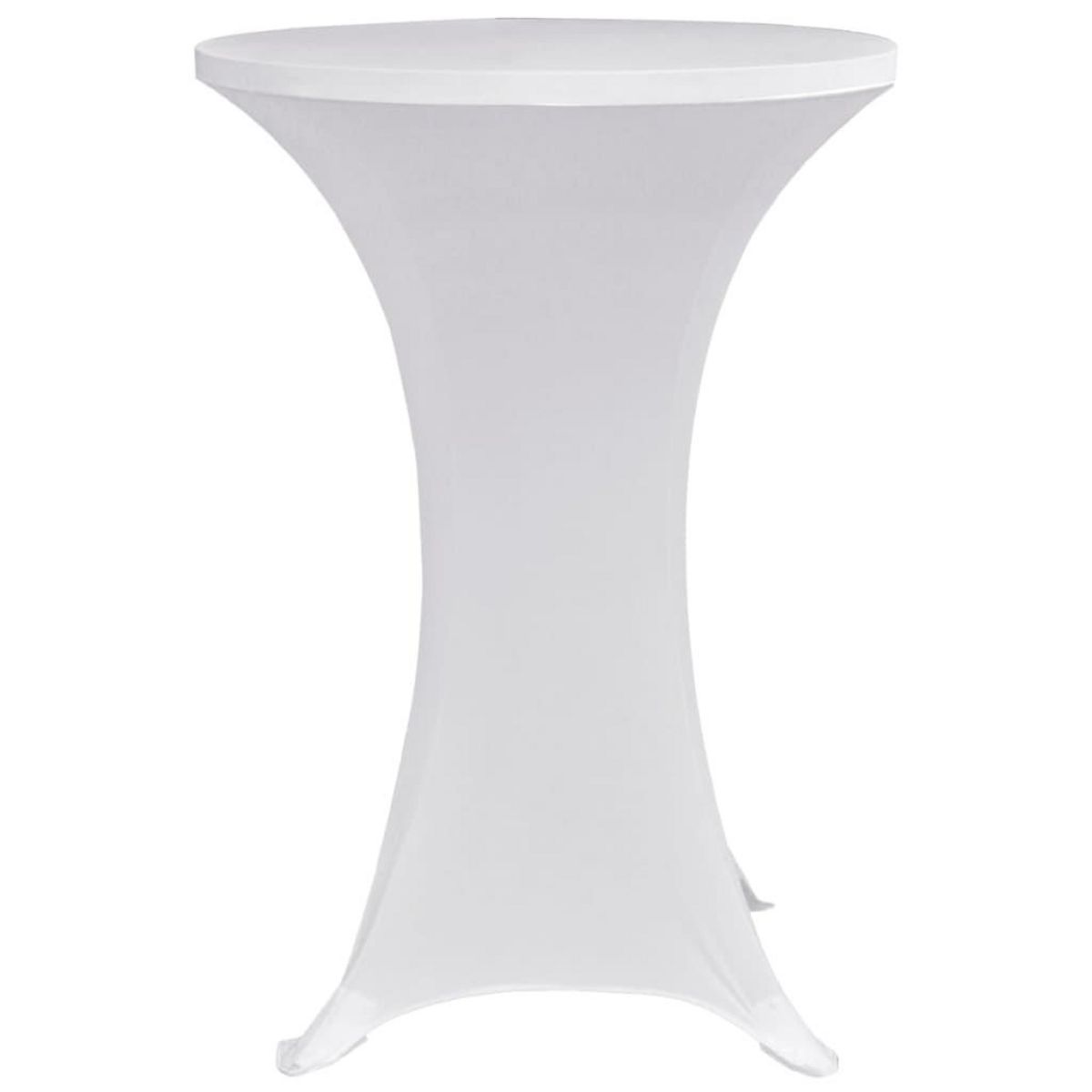 VIDAXL Housses elastiques de table Ø 60 cm Blanc 4 pcs