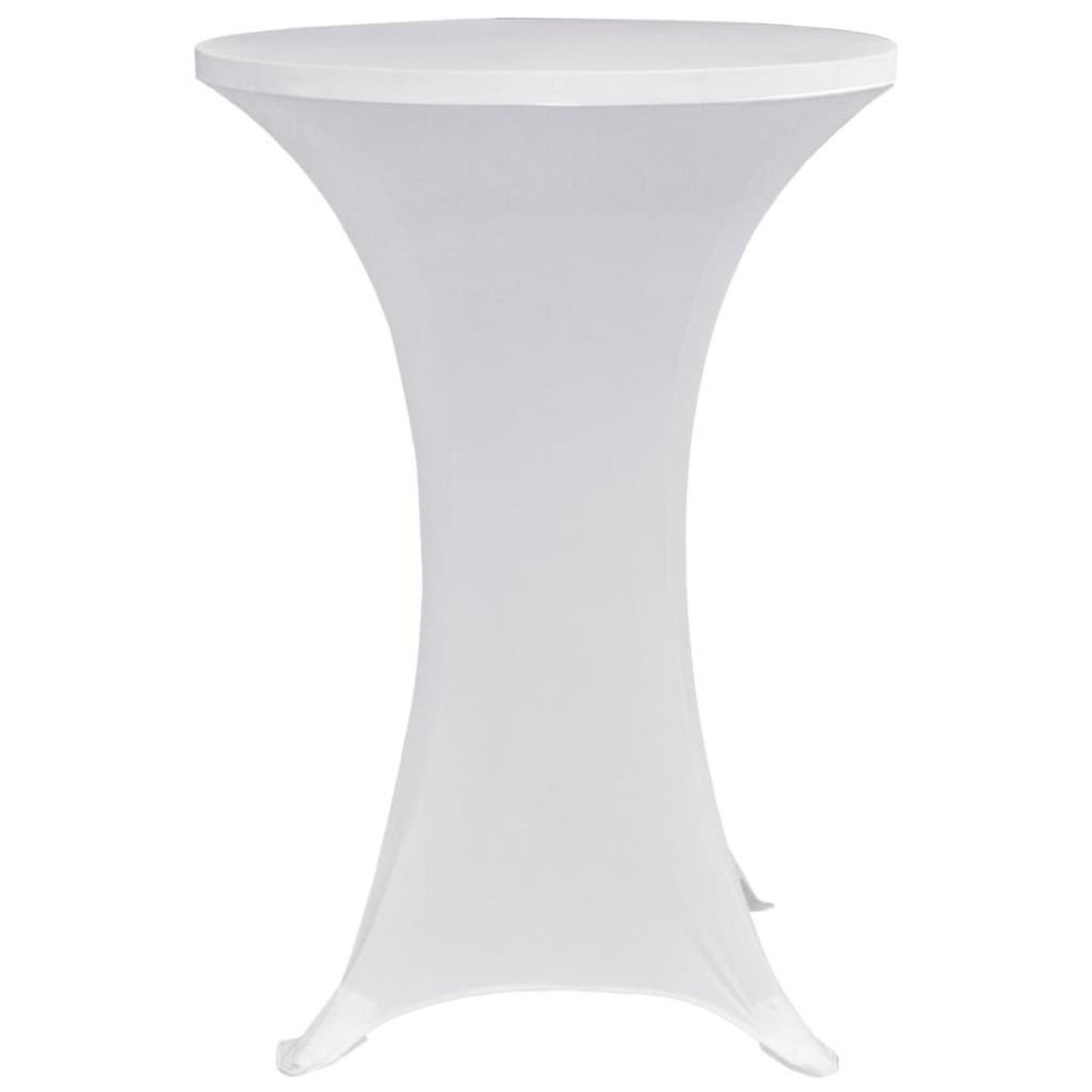 VIDAXL Housses elastiques de table Ø 60 cm Blanc 4 pcs