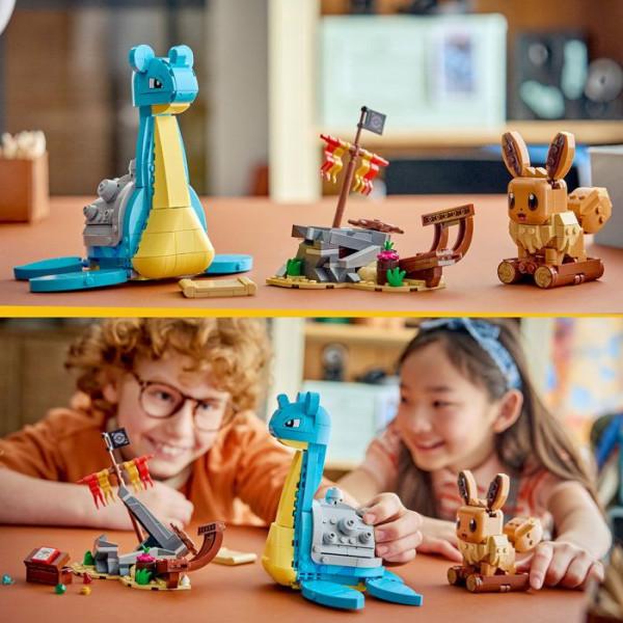Voir la diapositive 5 : LEGO LEGO Pokémon 72162 - Set de construction compatible SMART Play™ - Évoli et Lokhlass, Chasse au Trésor - Des 8 ans