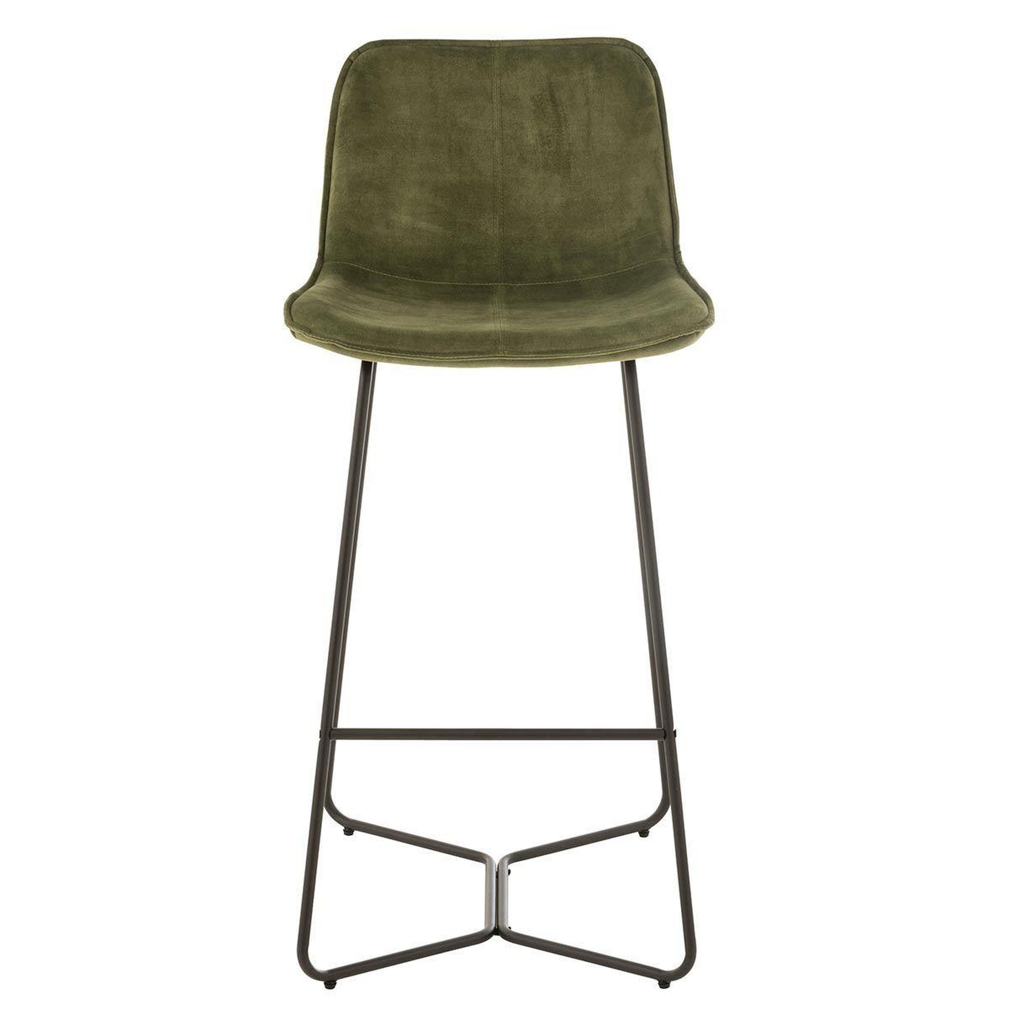 Voir la diapositive 2 : J-LINE Chaise de bar design  laurent  103cm vert