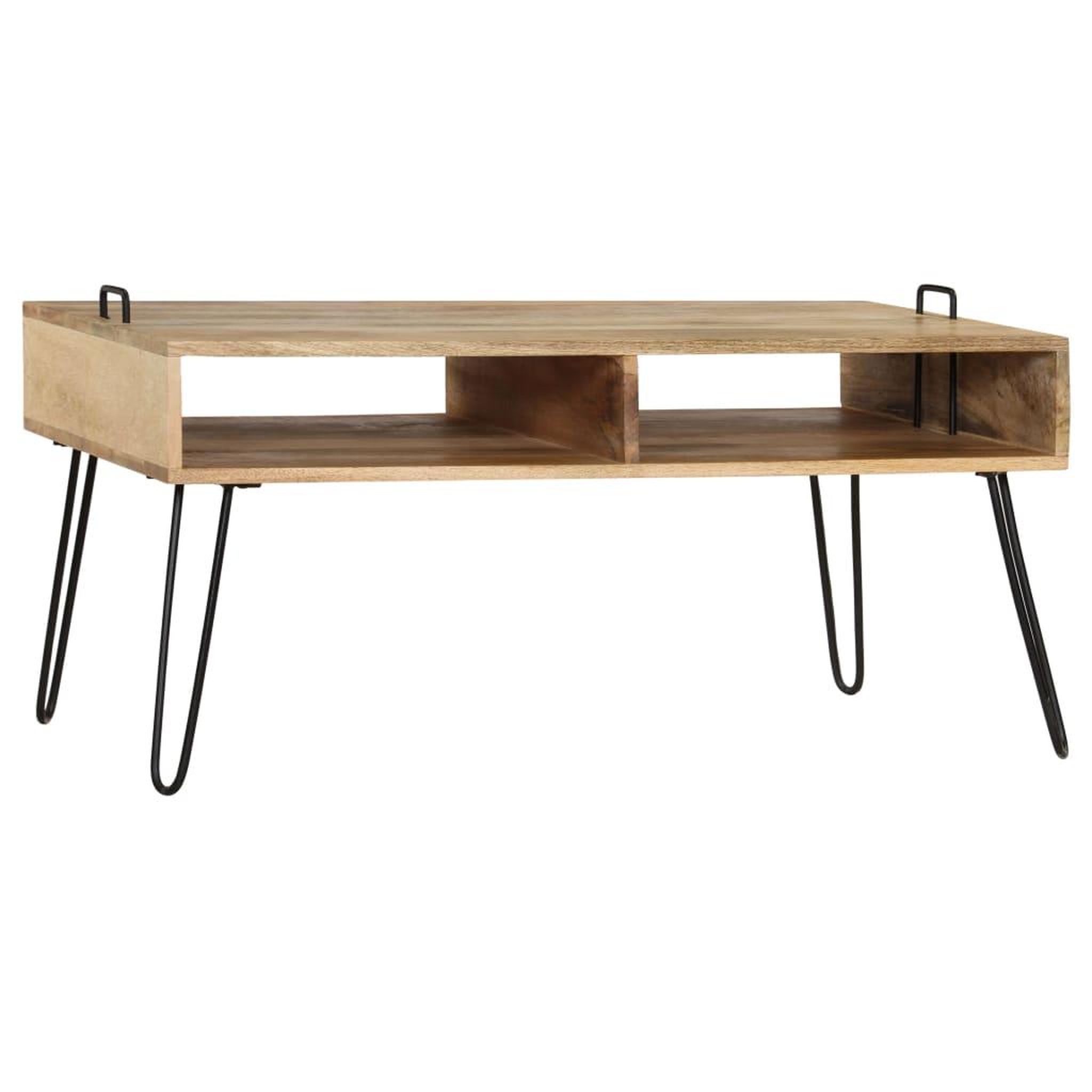 Voir la diapositive 2 : VIDAXL Table basse bois de manguier massif 100x60x45 cm