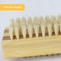 Voir la diapositive 3 : VIVEZEN Lot de 2 brosses à ongles 10 cm double face en bambou et poils de sanglier