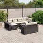 Voir la diapositive 1 : VIDAXL Salon de jardin 11 pcs avec coussins noir resine tressee