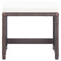 Voir la diapositive 3 : VIDAXL Tabourets de jardin lot de 4 et coussins Resine tressee Marron