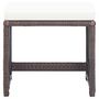 Voir la diapositive 3 : VIDAXL Tabourets de jardin lot de 4 et coussins Resine tressee Marron