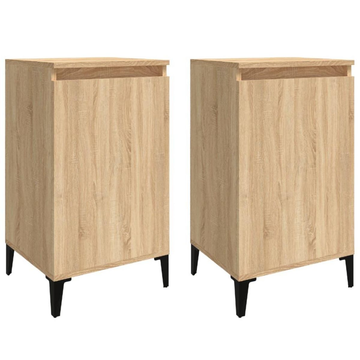 VIDAXL Tables de chevet 2pcs chene sonoma 40x35x70cm bois d'ingenierie