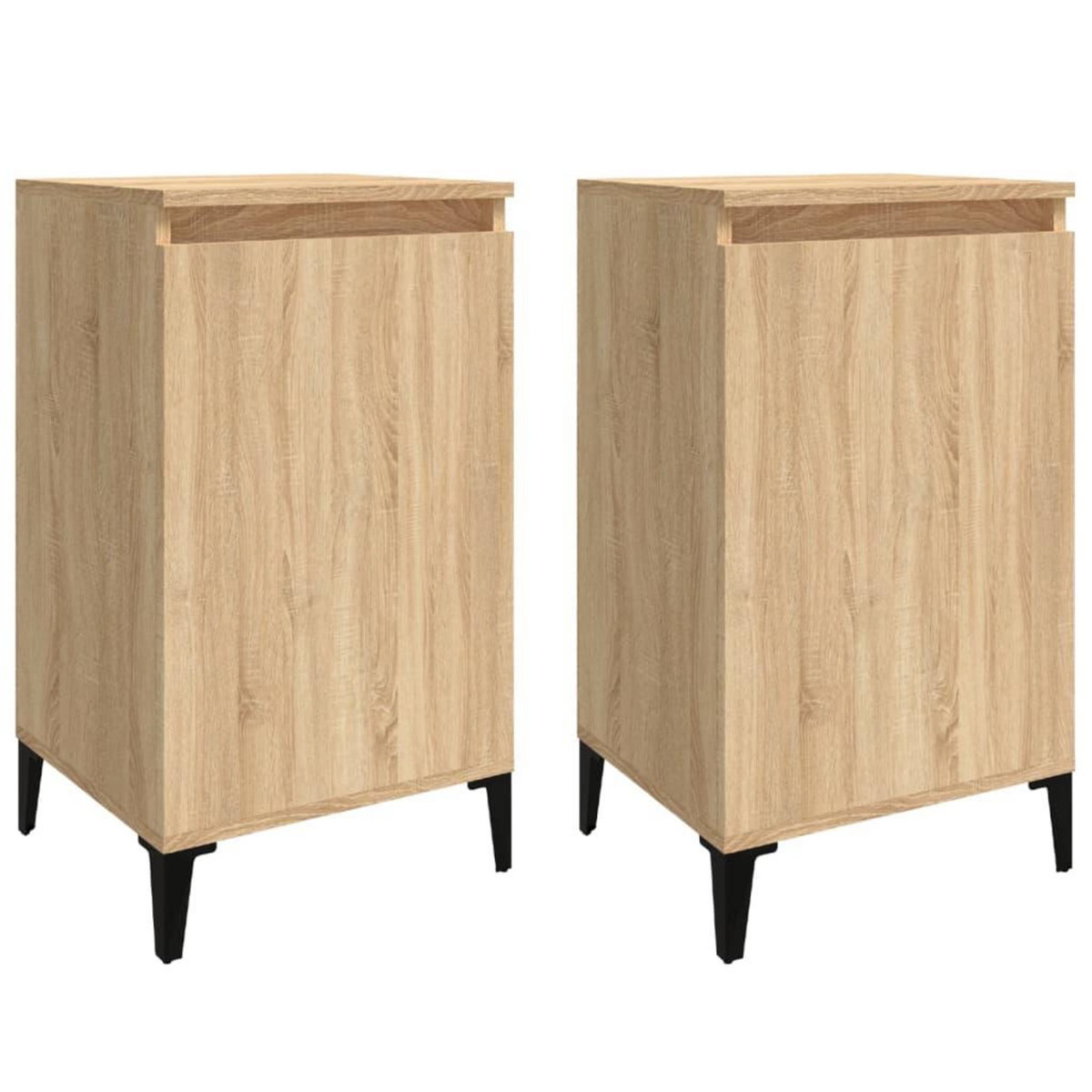 VIDAXL Tables de chevet 2pcs chene sonoma 40x35x70cm bois d'ingenierie