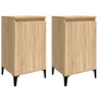 Voir la diapositive 2 : VIDAXL Tables de chevet 2pcs chene sonoma 40x35x70cm bois d'ingenierie