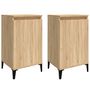 Voir la diapositive 2 : VIDAXL Tables de chevet 2pcs chene sonoma 40x35x70cm bois d'ingenierie
