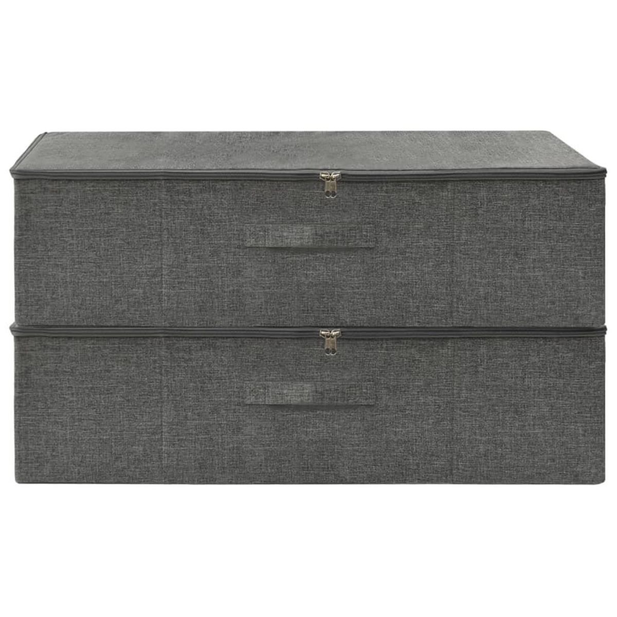 VIDAXL Boîtes de rangement 2 pcs Tissu 70x40x18 cm Anthracite
