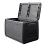 Voir la diapositive 6 : INTEC Coffre de rangement 230L Coffre de Jardin Gris/Noir 96 x 53 x H57cm Poignées de transport polypropylène INTEC
