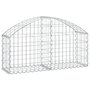 Voir la diapositive 2 : VIDAXL Panier de gabions arque 100x30x40/60 cm Fer galvanise