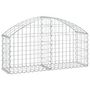 Voir la diapositive 2 : VIDAXL Panier de gabions arque 100x30x40/60 cm Fer galvanise