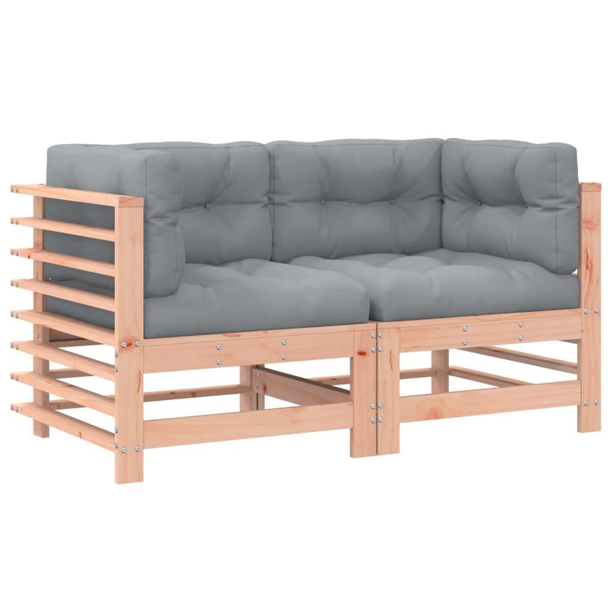 Voir la diapositive 2 : VIDAXL Canapes d'angle avec coussins 2 pcs bois massif douglas