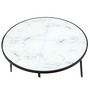 Voir la diapositive 4 : TOILINUX Table basse Felicity effet marbre - Blanc et noir