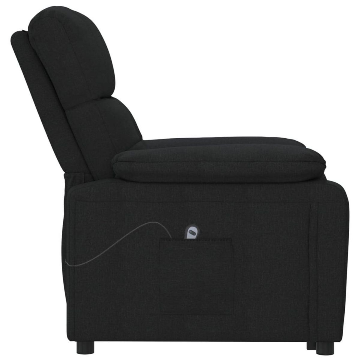 VIDAXL Fauteuil inclinable electrique Noir Tissu