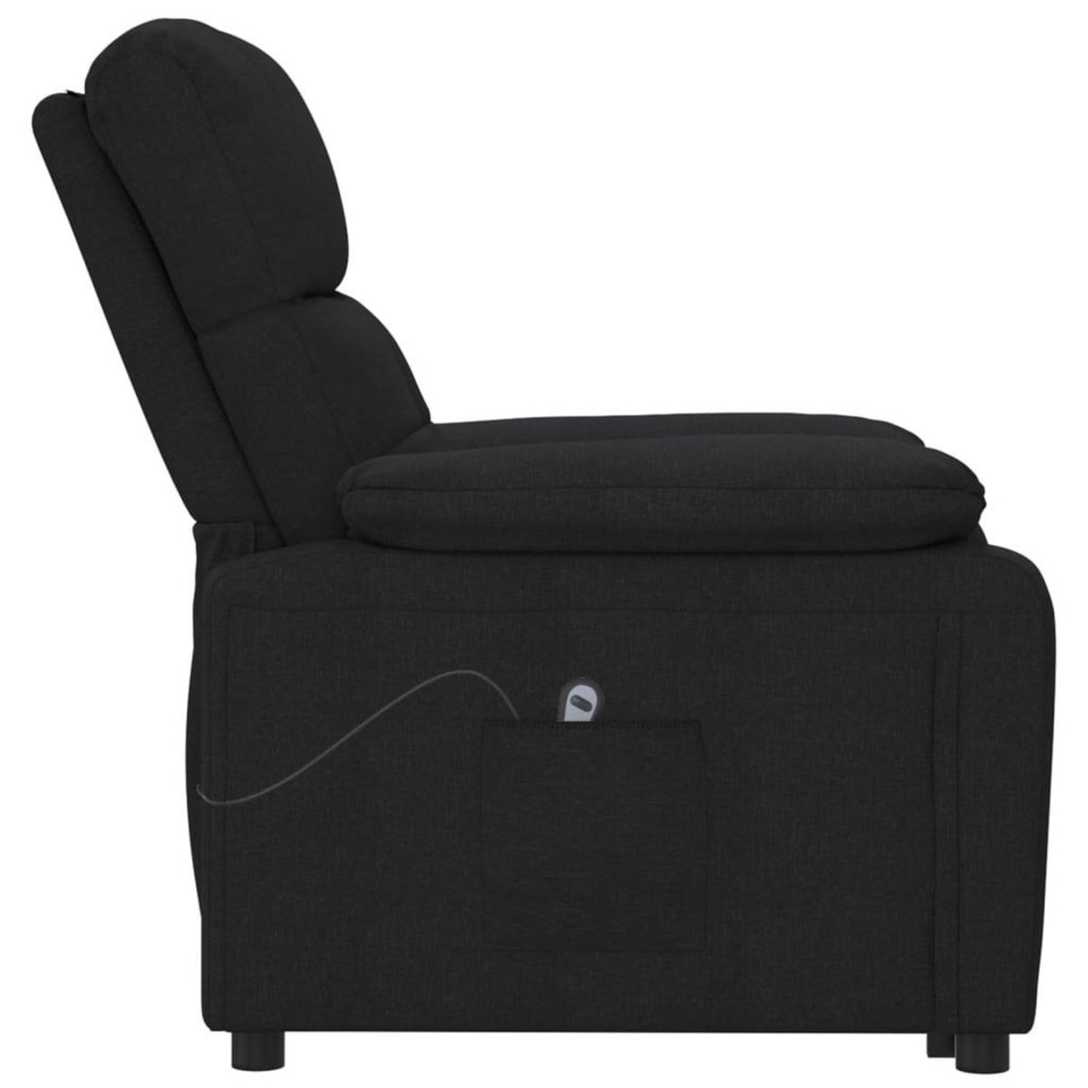VIDAXL Fauteuil inclinable electrique Noir Tissu