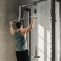 Voir la diapositive 5 : HOMCOM Station de traction murale - machine poulie musculation - LAT pulldown exercices - acier nylon rouge noir