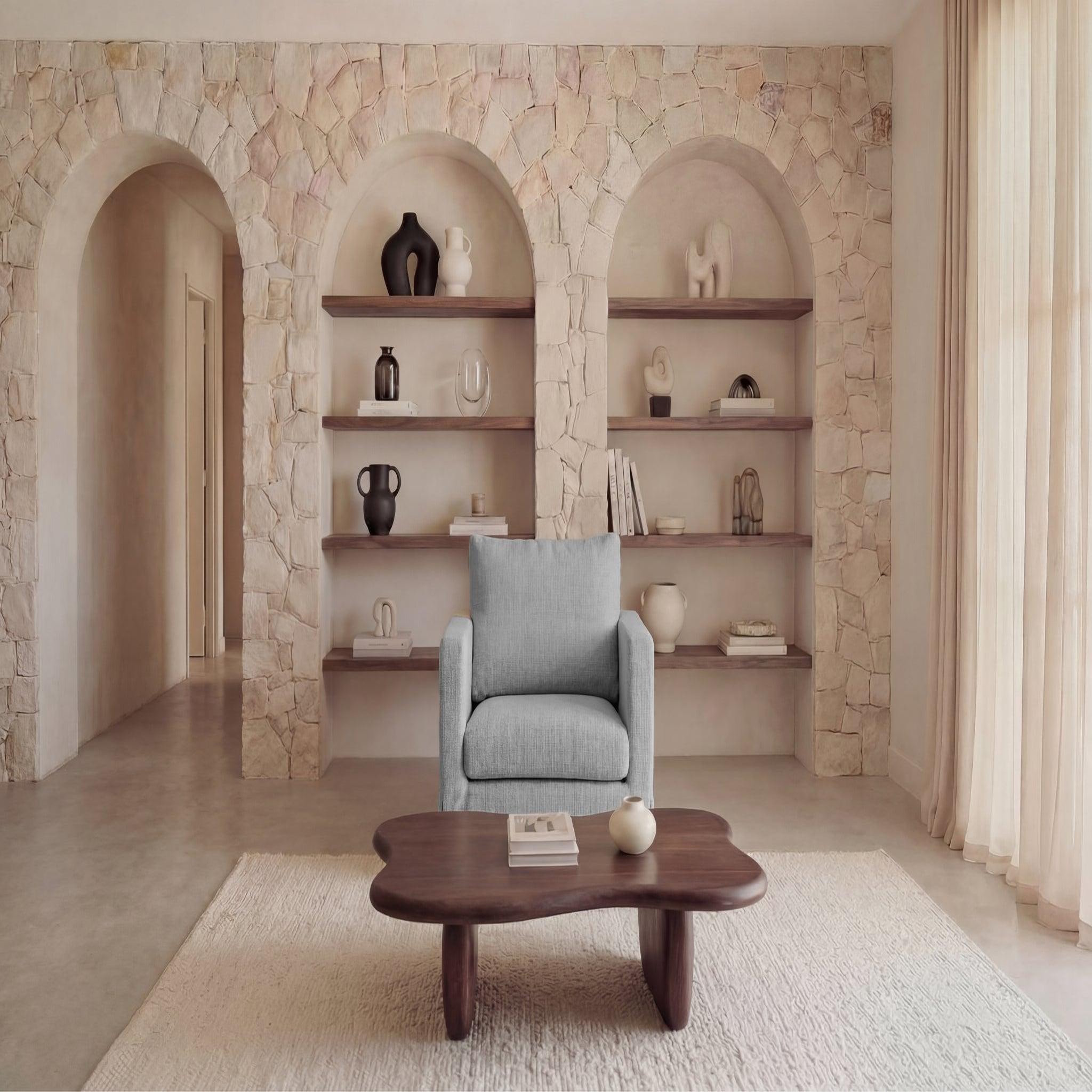 Voir la diapositive 3 : CASANOVA PARIS Leonie - fauteuil tissu chenille déhoussable
