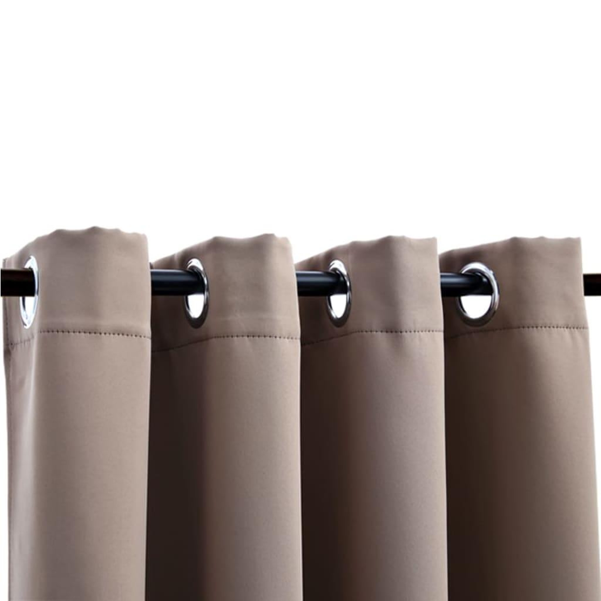 Voir la diapositive 3 : VIDAXL Rideau occultant avec anneaux en metal Taupe 290x245 cm