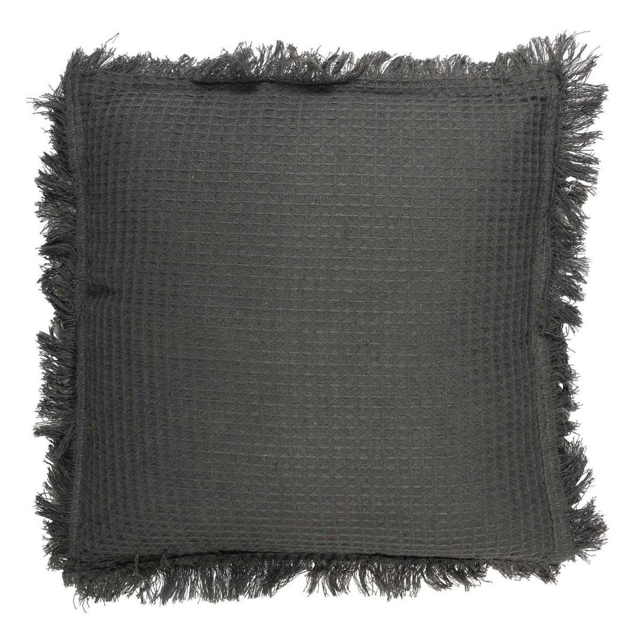 The Home Deco Factory Coussin déco déhoussable  gaufré  40x40cm anthracite