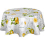 Voir la diapositive 1 : HABITABLE Nappe en toile cirée ronde motifs citron CITE - Diam. 150 cm