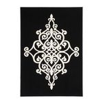 Paris Prix Tapis Tissé Effet 3D à Poils Courts  Manolya  Noir. Coloris disponibles : Noir