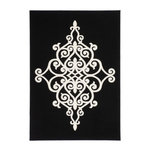 Paris Prix Tapis Tissé Effet 3D à Poils Courts  Manolya  Noir. Coloris disponibles : Noir