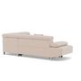 Voir la diapositive 6 : BEST MOBILIER Margaux - canapé d'angle droit 5 places convertible avec coffre et têtières réglables en velours texturé