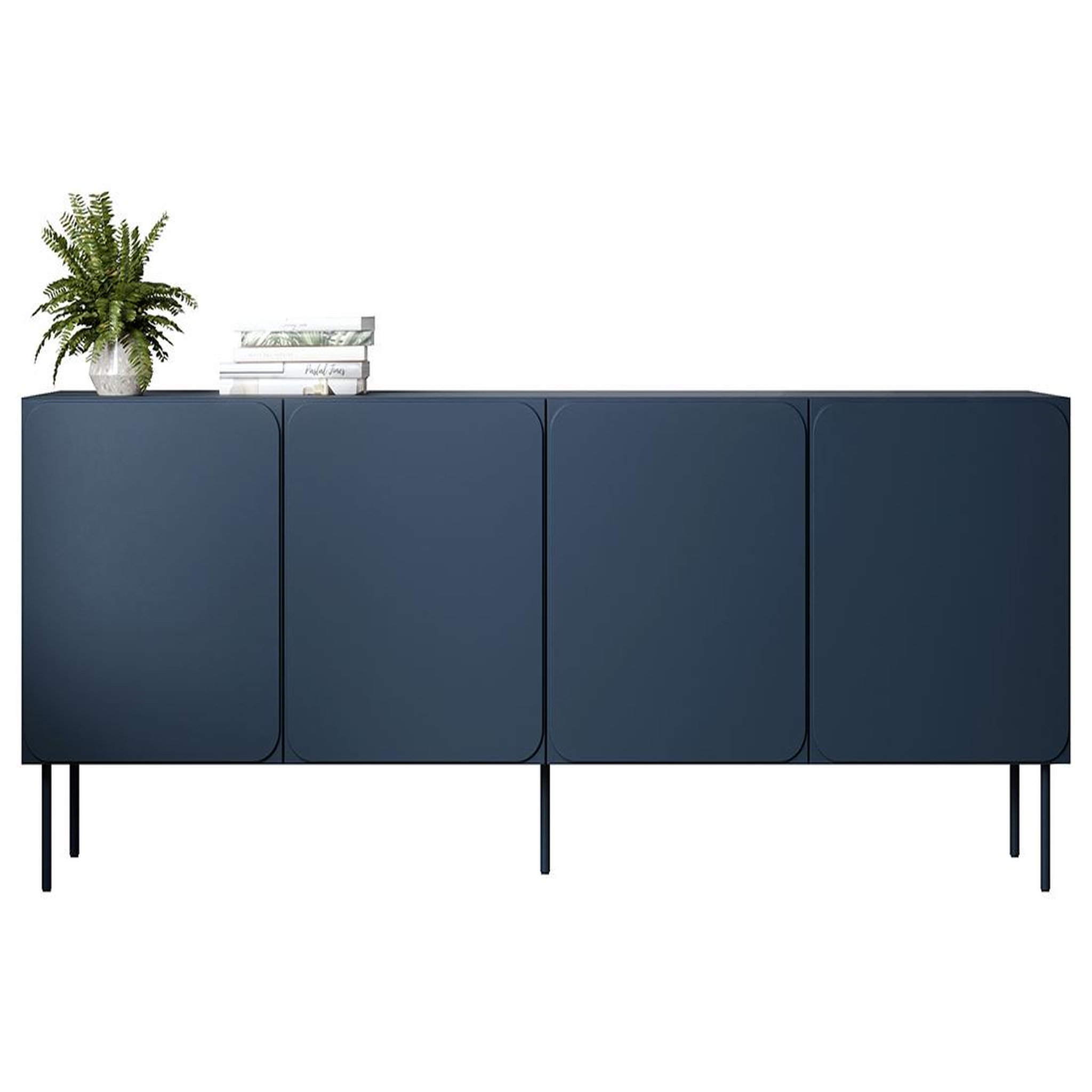 Voir la diapositive 4 : BEST MOBILIER Elvis - buffet bas 200 cm - 4 portes