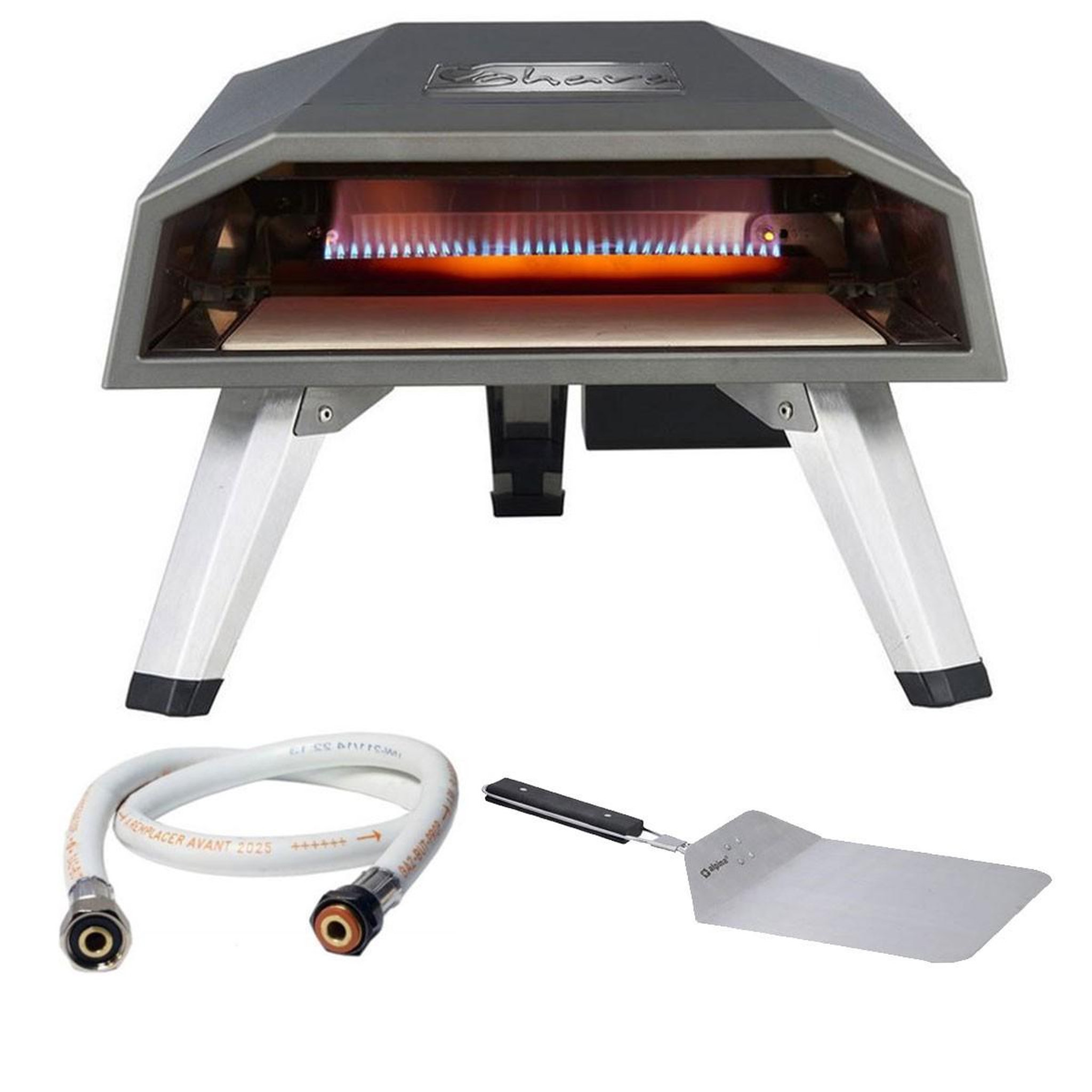 Voir la diapositive 1 : SAHARA Four à pizza à gaz 4400W Ø 30cm + Pelle à pizza SAHARA